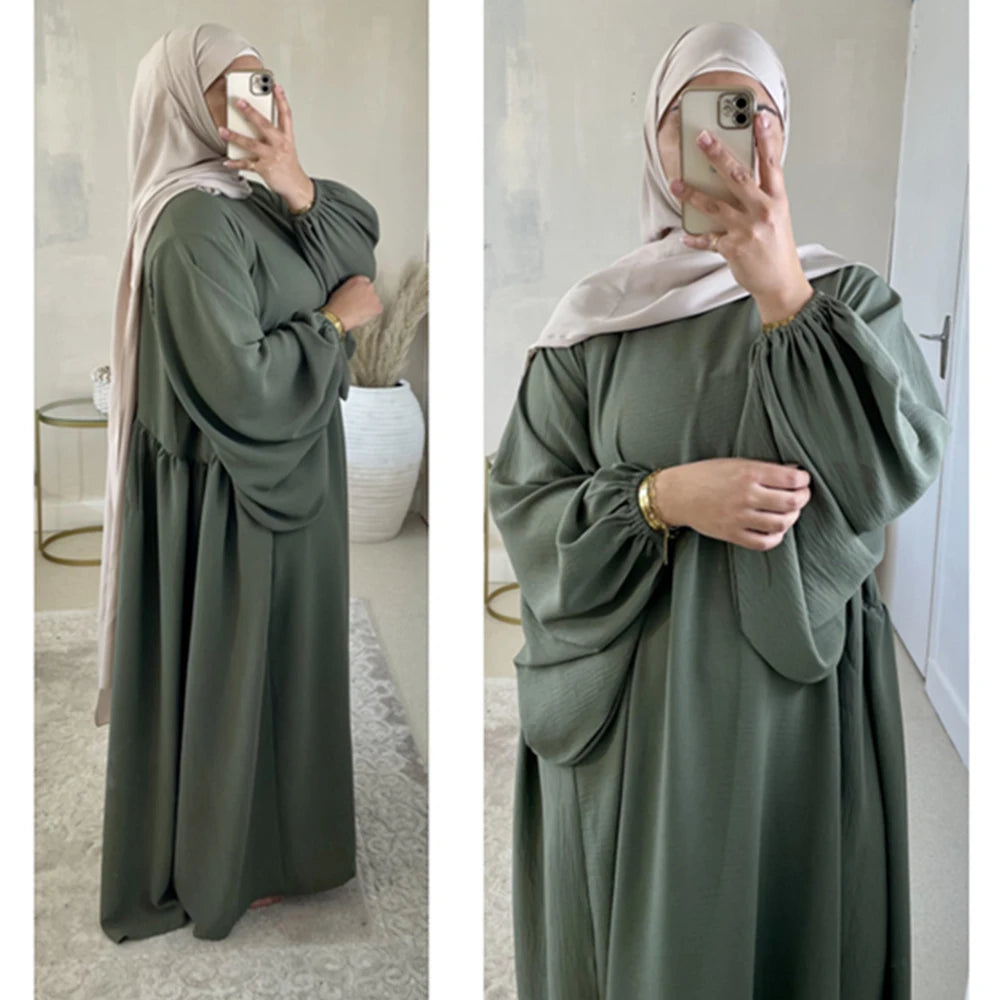 Eid Plain Modest Khimar Abaya Dubai 2024 Muslim Islam Arabic Palestine Abayas For Women Kaftan Dress Caftan Robe Femme Musulmane
