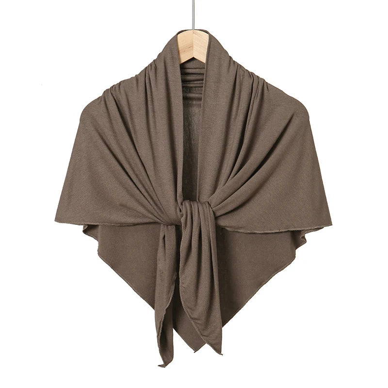 Hot Sale Modal Jersey Hijab Triangle Scarf Woman Muslim Hijab Shawls Ladies Soft Wraps Solid Color Islamic Headband Turban