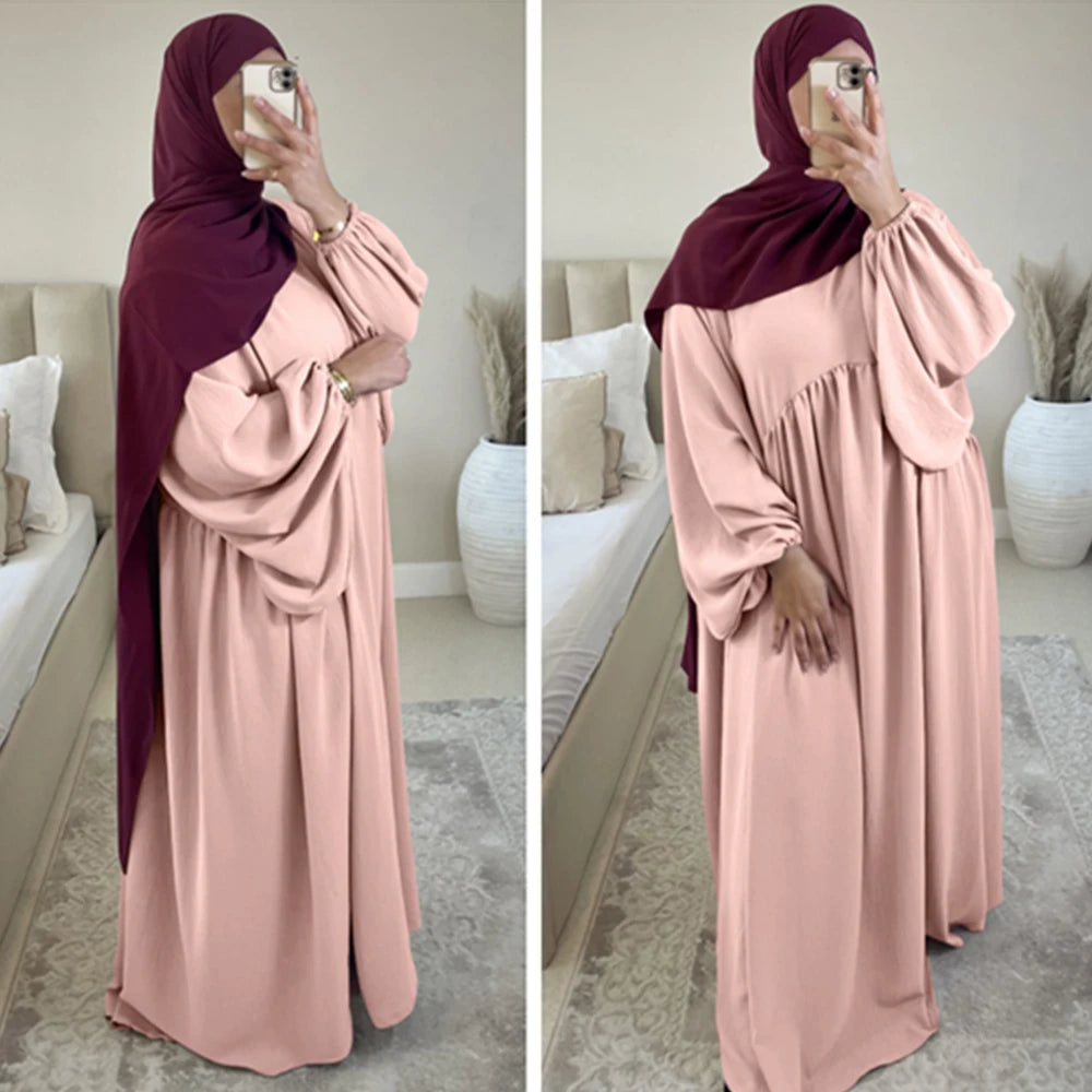 Eid Plain Modest Khimar Abaya Dubai 2024 Muslim Islam Arabic Palestine Abayas For Women Kaftan Dress Caftan Robe Femme Musulmane