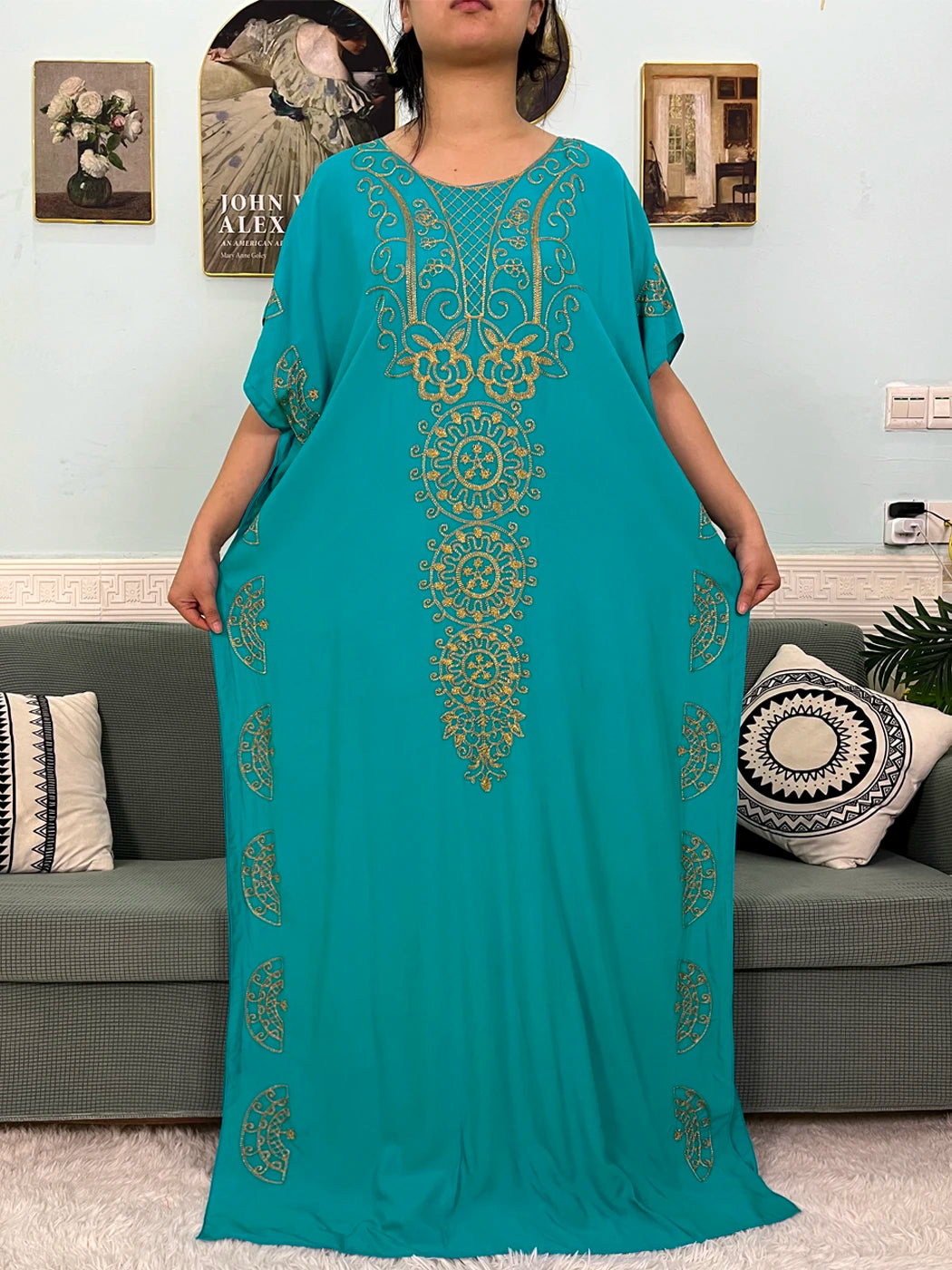 Muslim Pure Abayas For Women Dubai Islam Cotton Solid Color Loose Fit Caftan Marocain Femme Robe African Dresses With Headscarf