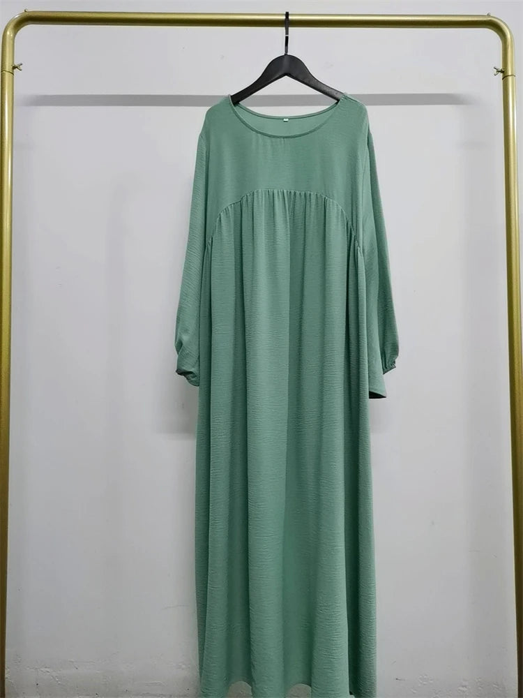 Eid Plain Modest Khimar Abaya Dubai 2024 Muslim Islam Arabic Palestine Abayas For Women Kaftan Dress Caftan Robe Femme Musulmane