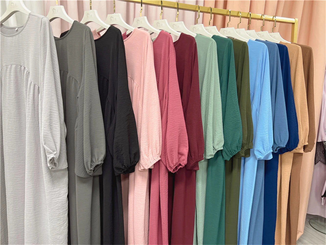 Eid Plain Modest Khimar Abaya Dubai 2024 Muslim Islam Arabic Palestine Abayas For Women Kaftan Dress Caftan Robe Femme Musulmane