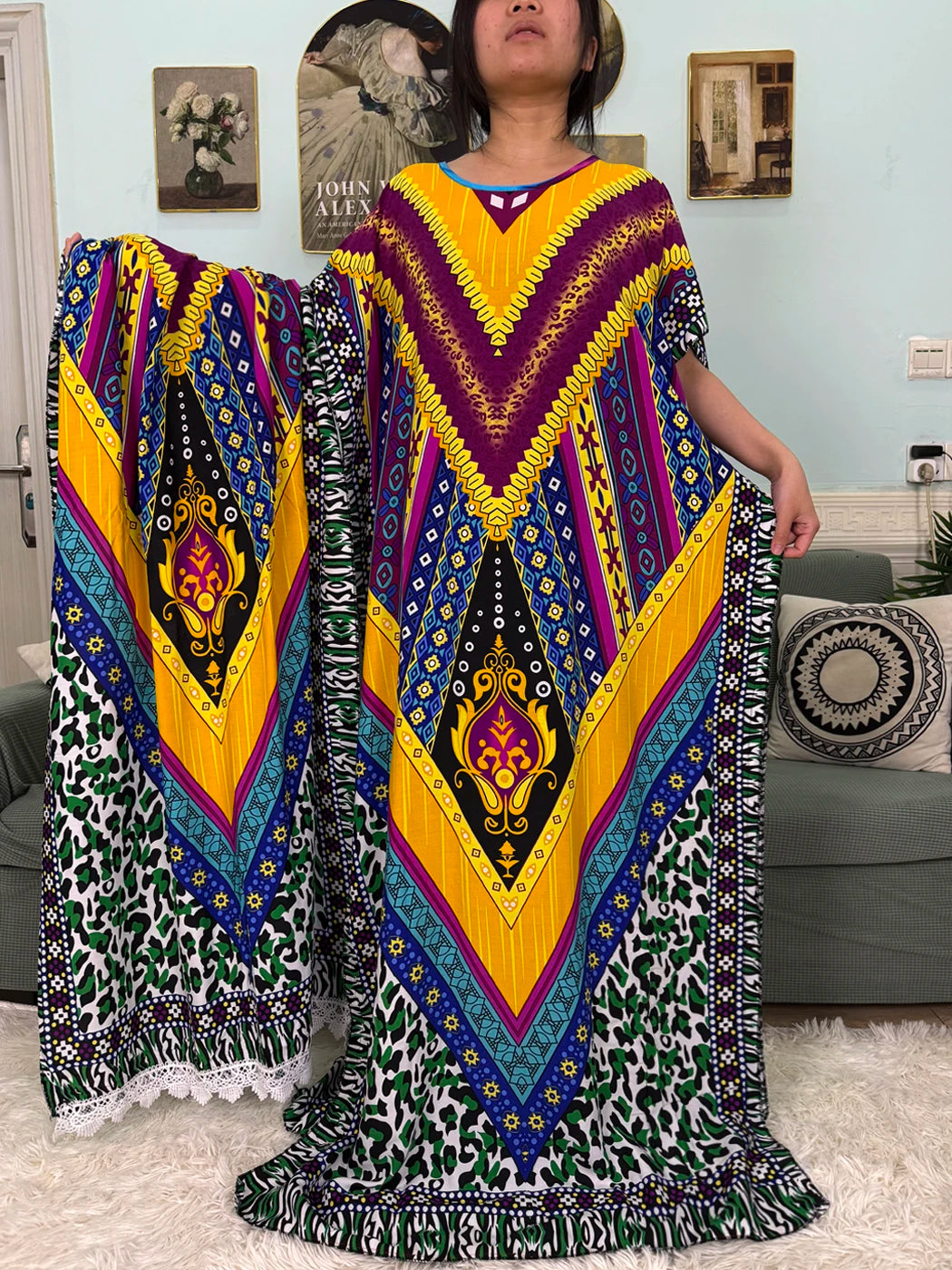 Abayas For Women 2025 Printed Cotton Soft Loose Fit Femme Robe African Islam Nigeria Dresses With 160x80 Tassels Shawl Sacrf