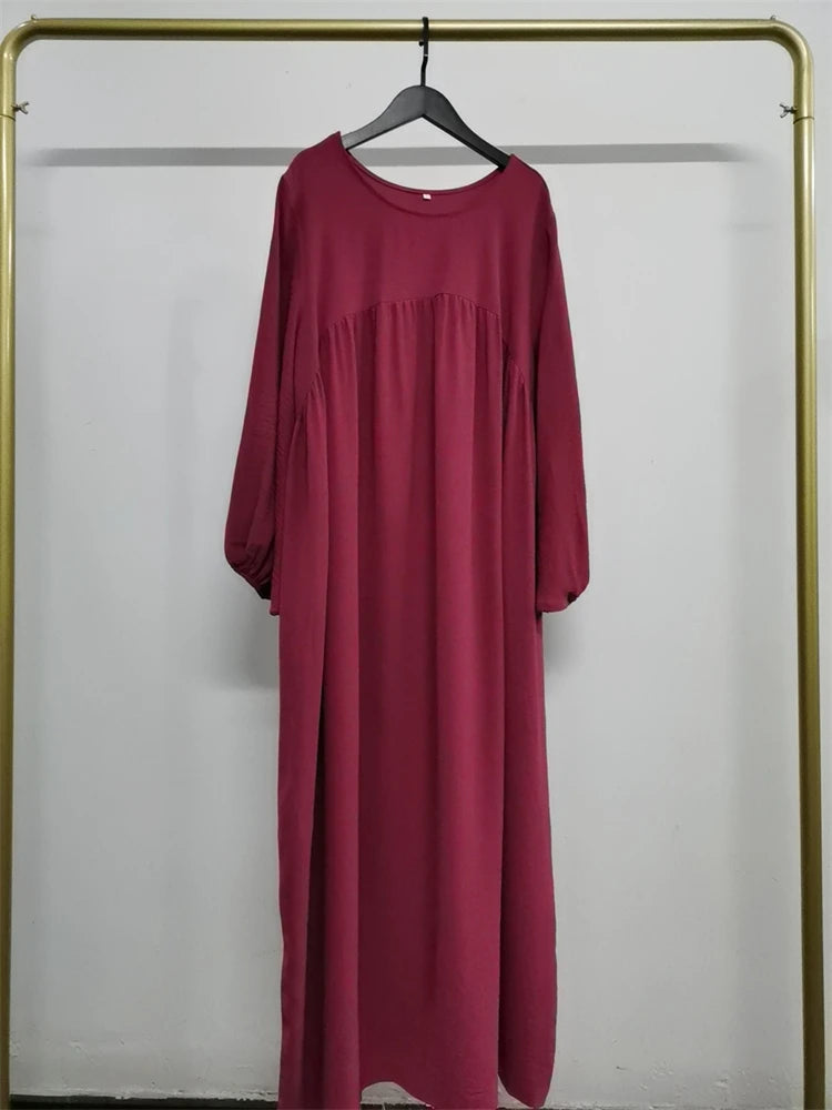 Eid Plain Modest Khimar Abaya Dubai 2024 Muslim Islam Arabic Palestine Abayas For Women Kaftan Dress Caftan Robe Femme Musulmane
