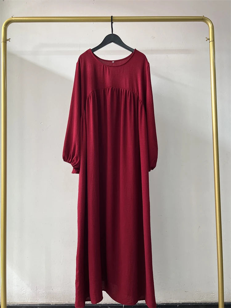 Eid Plain Modest Khimar Abaya Dubai 2024 Muslim Islam Arabic Palestine Abayas For Women Kaftan Dress Caftan Robe Femme Musulmane