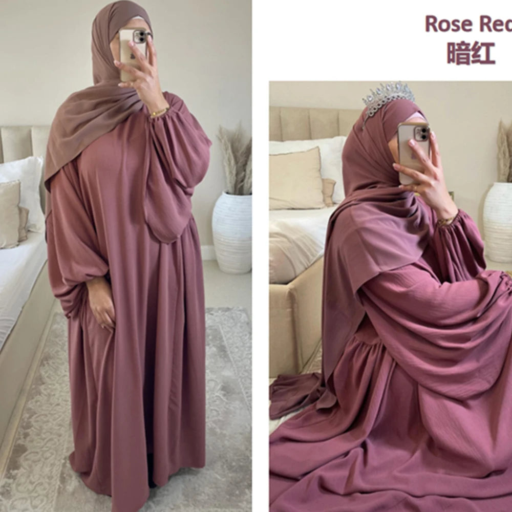 Eid Plain Modest Khimar Abaya Dubai 2024 Muslim Islam Arabic Palestine Abayas For Women Kaftan Dress Caftan Robe Femme Musulmane