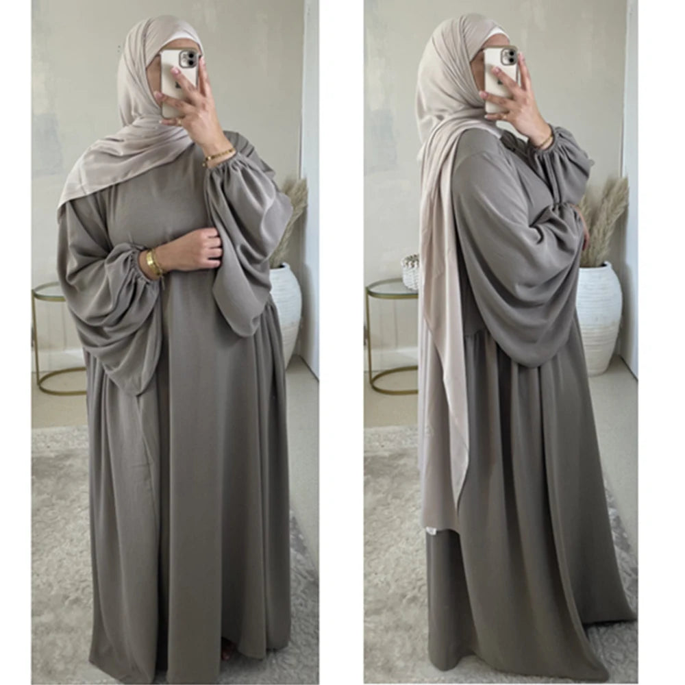 Eid Plain Modest Khimar Abaya Dubai 2024 Muslim Islam Arabic Palestine Abayas For Women Kaftan Dress Caftan Robe Femme Musulmane