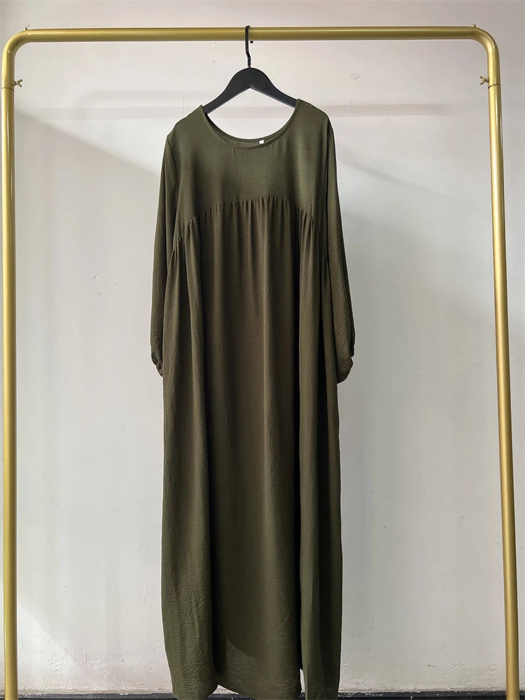Eid Plain Modest Khimar Abaya Dubai 2024 Muslim Islam Arabic Palestine Abayas For Women Kaftan Dress Caftan Robe Femme Musulmane