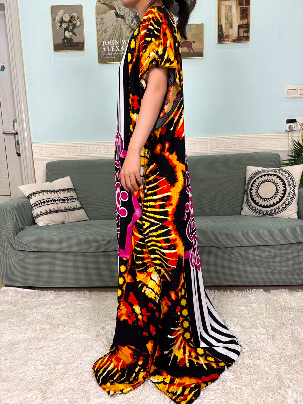 Abayas For Women 2025 Printed Cotton Soft Loose Fit Femme Robe African Islam Nigeria Dresses With 160x80 Tassels Shawl Sacrf