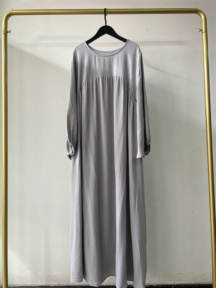 Eid Plain Modest Khimar Abaya Dubai 2024 Muslim Islam Arabic Palestine Abayas For Women Kaftan Dress Caftan Robe Femme Musulmane