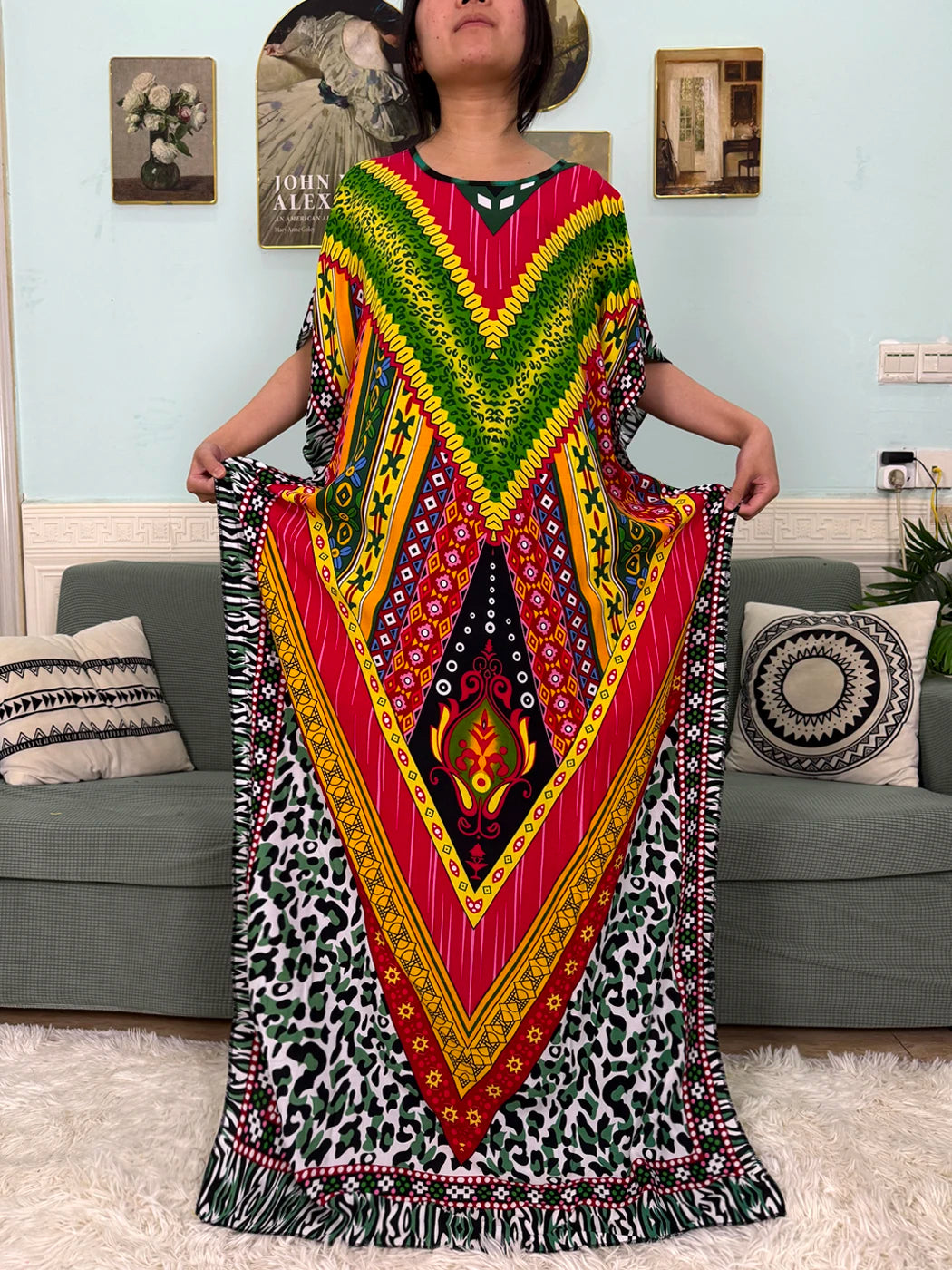Abayas For Women 2025 Printed Cotton Soft Loose Fit Femme Robe African Islam Nigeria Dresses With 160x80 Tassels Shawl Sacrf