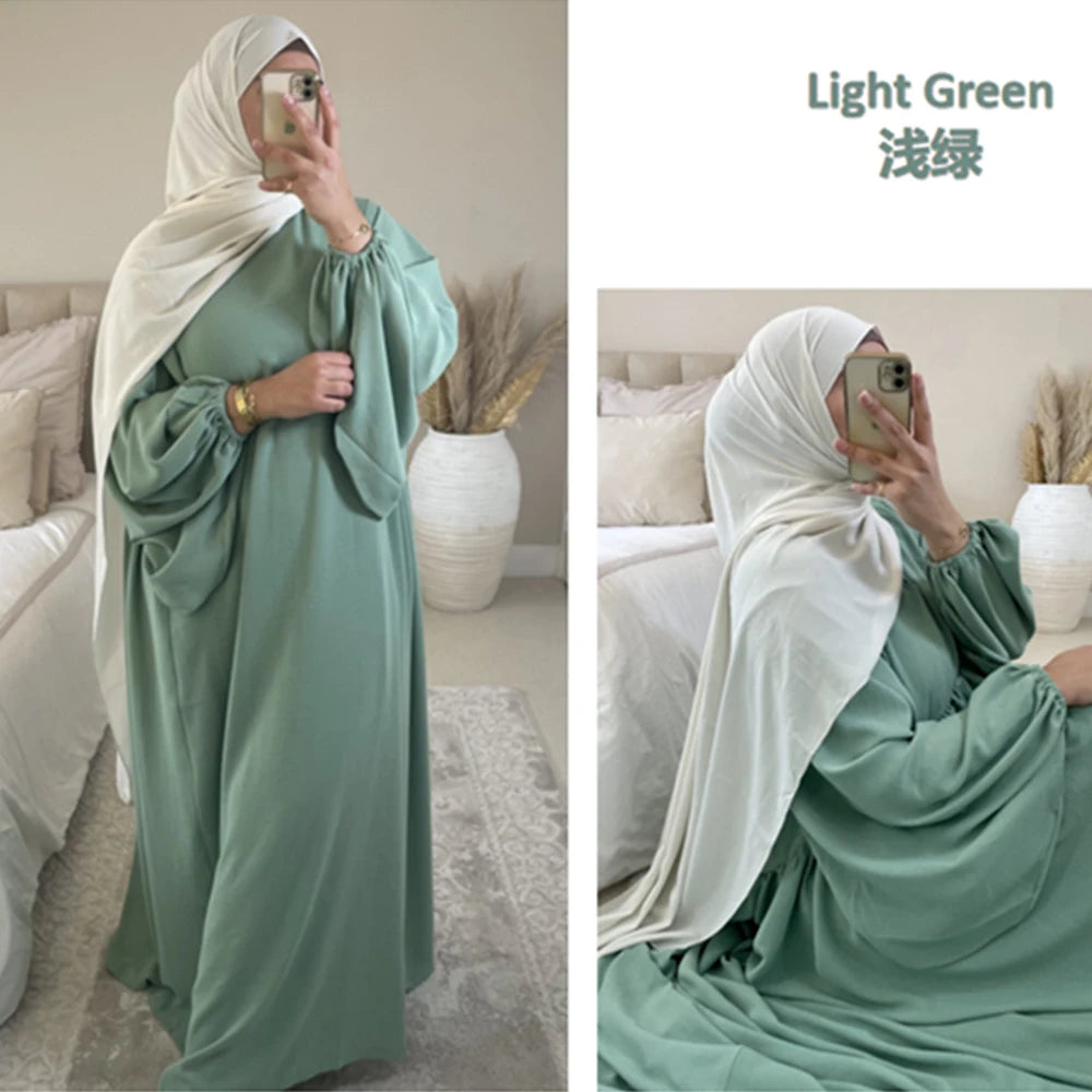 Eid Plain Modest Khimar Abaya Dubai 2024 Muslim Islam Arabic Palestine Abayas For Women Kaftan Dress Caftan Robe Femme Musulmane