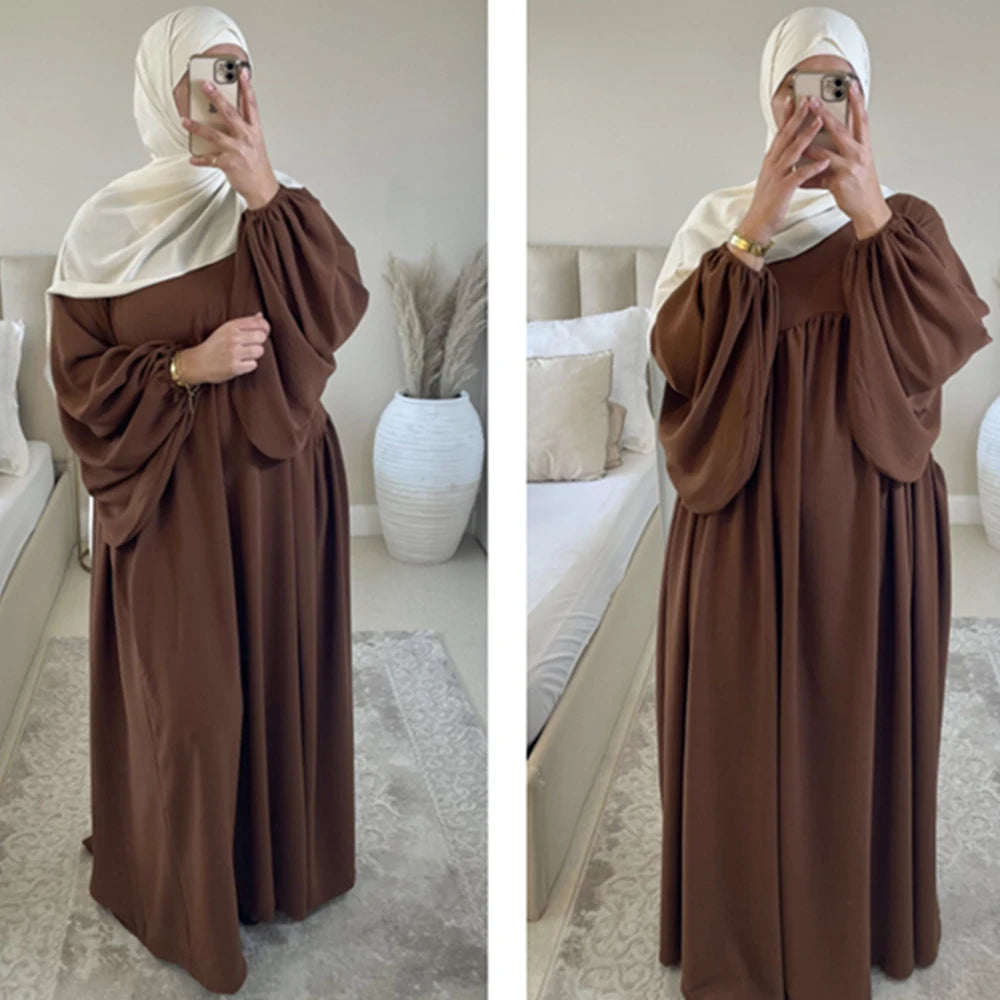 Eid Plain Modest Khimar Abaya Dubai 2024 Muslim Islam Arabic Palestine Abayas For Women Kaftan Dress Caftan Robe Femme Musulmane