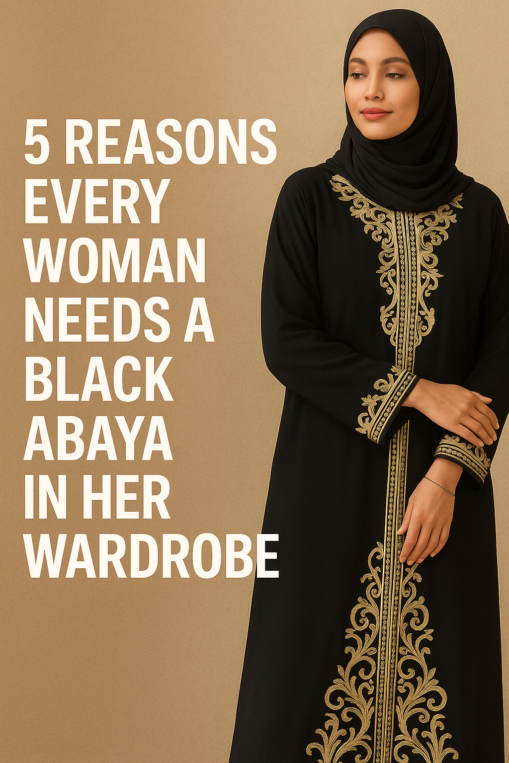 🌟 5 Reasons Every Woman Needs a Black Abaya in Her Wardrobe