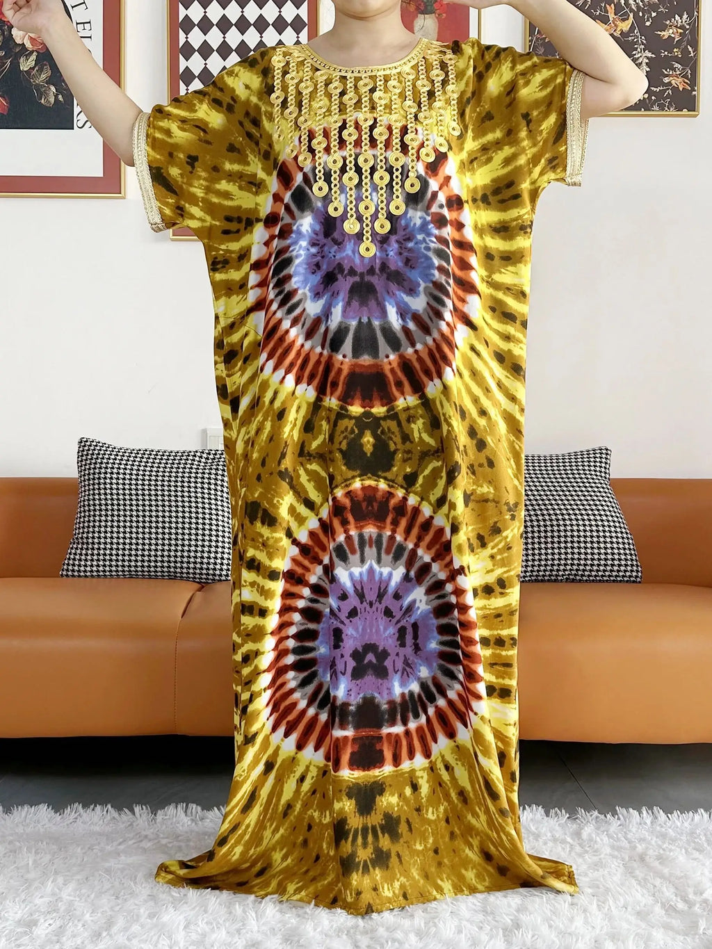 New Style African Summer Short Sleeve Dashiki Dresses Flora Loose Boubou Maxi Islam Women Casual Dress African Abaya Clothes