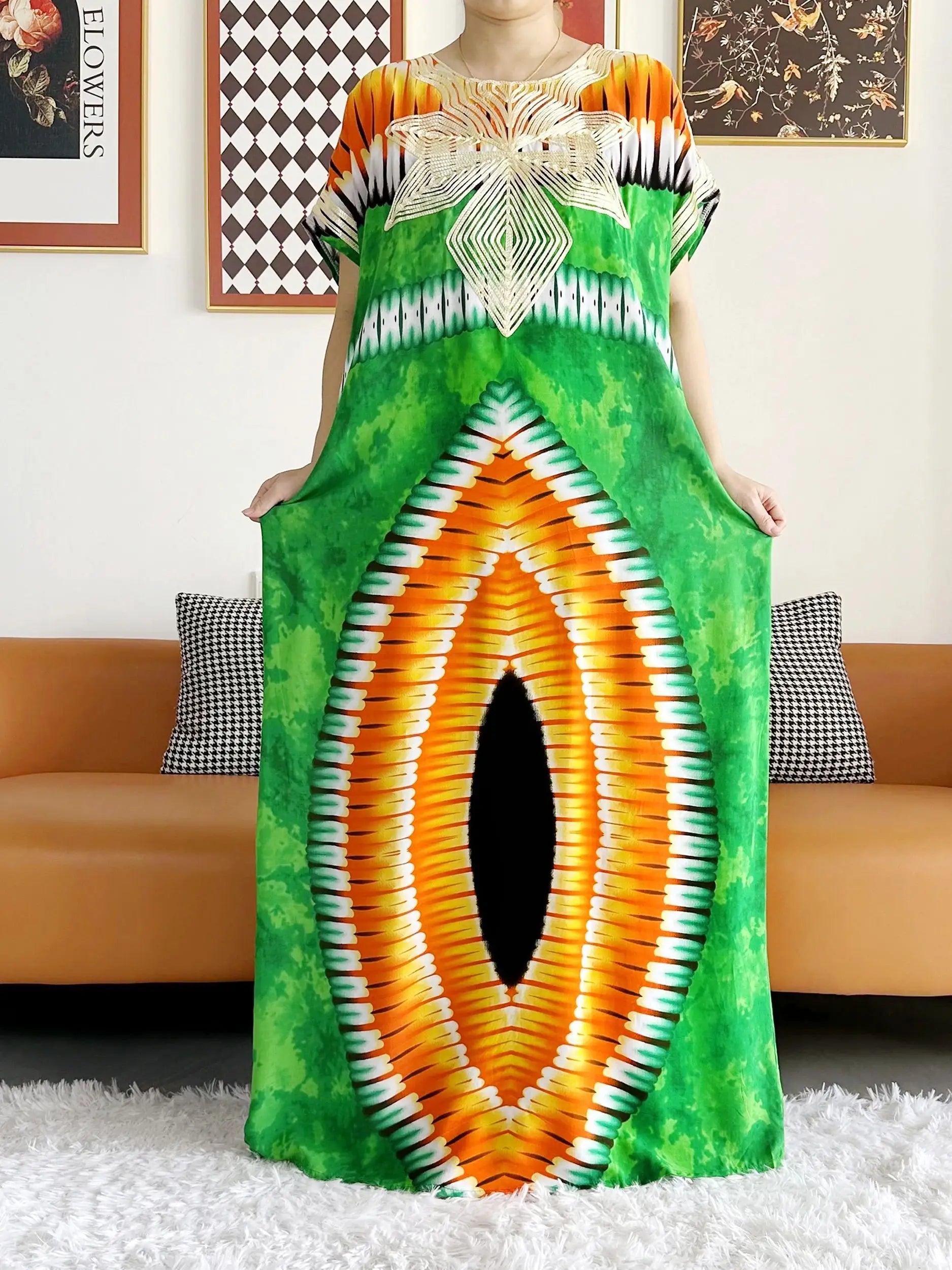 High Grade Design Dubai Women Abaya Long Sleeve Autumn  Dress Cotton With Big Scarf Boubou Maxi Islam Women Dress African Abaya