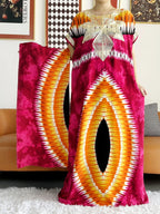 High Grade Design Dubai Women Abaya Long Sleeve Autumn  Dress Cotton With Big Scarf Boubou Maxi Islam Women Dress African Abaya