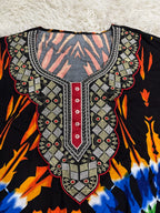 Mslim Abayas For Women Cotton Embroidery Printed Long Sleeves Loose Femme Robe African Boubou Dresses With 150x165cm Shawl Scarf