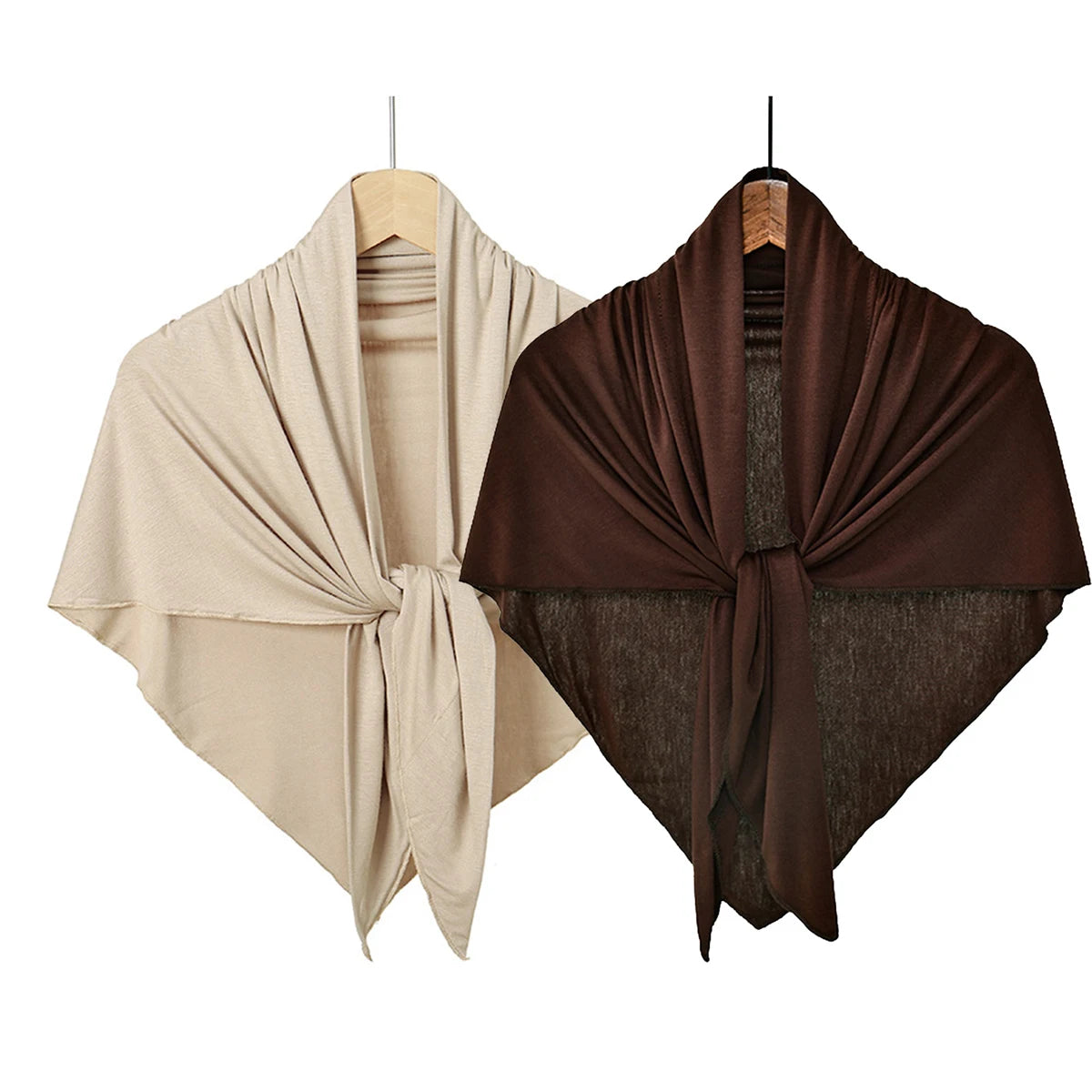 Hot Sale Modal Jersey Hijab Triangle Scarf Woman Muslim Hijab Shawls Ladies Soft Wraps Solid Color Islamic Headband Turban