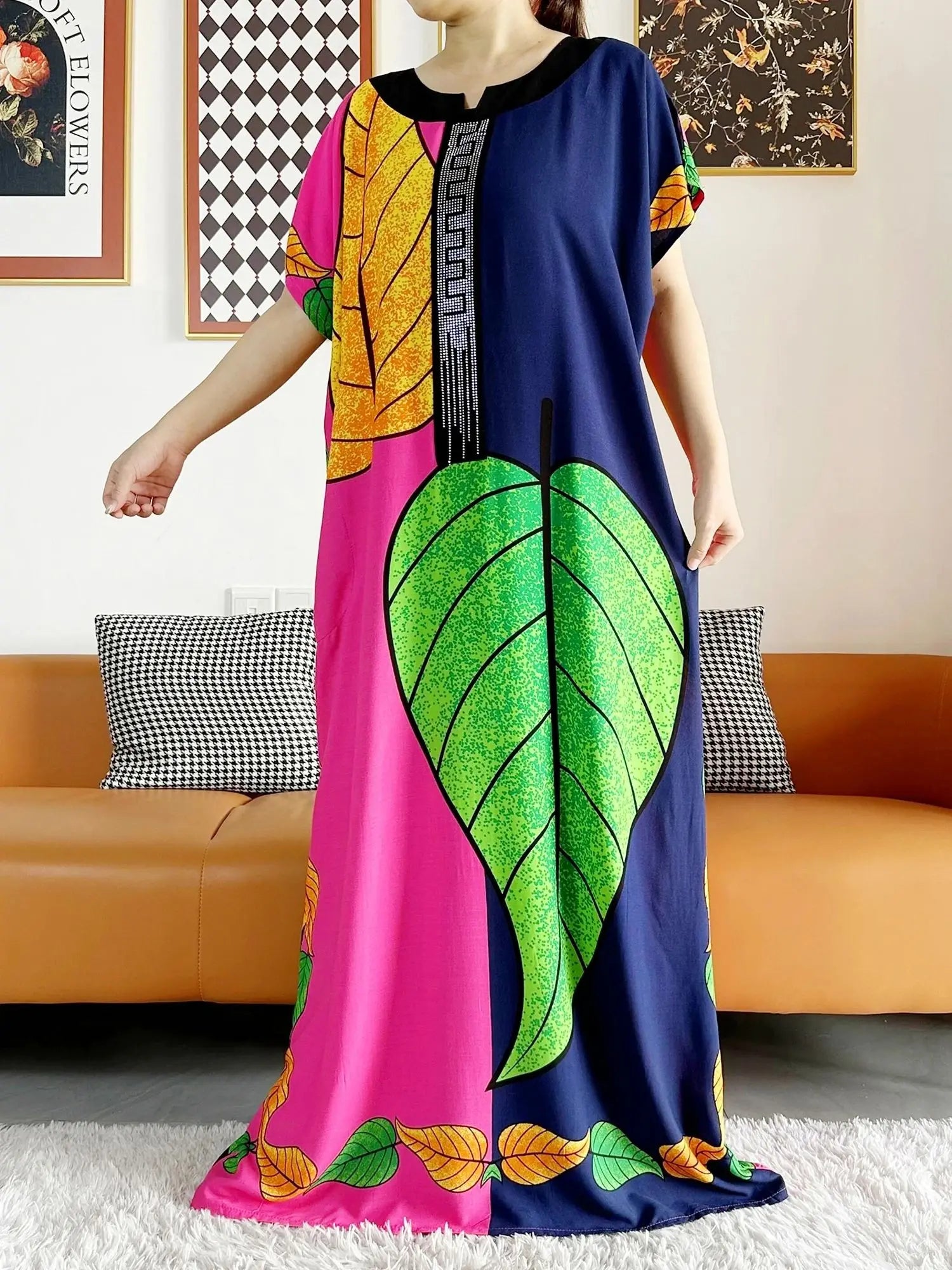 High Grade Design Dubai Women Abaya Long Sleeve Autumn  Dress Cotton With Big Scarf Boubou Maxi Islam Women Dress African Abaya