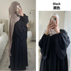 Eid Plain Modest Khimar Abaya Dubai 2024 Muslim Islam Arabic Palestine Abayas For Women Kaftan Dress Caftan Robe Femme Musulmane