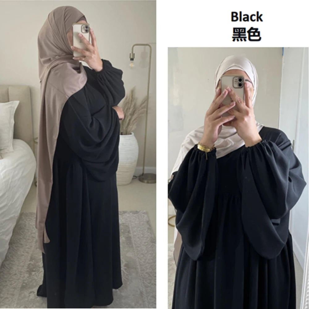 Eid Plain Modest Khimar Abaya Dubai 2024 Muslim Islam Arabic Palestine Abayas For Women Kaftan Dress Caftan Robe Femme Musulmane