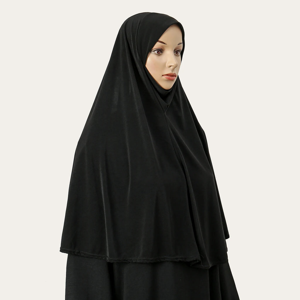 Muslim Cotton Hemp Hijab for Women Solid Color Long Abays Soft Inner Hijab Islamic Plain Headscarf Wraps Full Cover