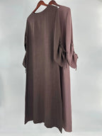 Eid Islamic Modest Dress for Women Abaya Lace-up Sleeve Morocco Casual Ramadan Vestidos Prayer Kaftan Dubai Muslim Long Robe