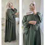 Eid Plain Modest Khimar Abaya Dubai 2024 Muslim Islam Arabic Palestine Abayas For Women Kaftan Dress Caftan Robe Femme Musulmane