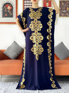 2024 Party Abaya Dress With Big Scarf Dubai Turkey Kaftan Muslim Loose  Abaya Women African Casual Maxi  Gold Stamping  Robe