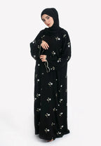 Stylish Muslim Islamic Abaya for Women Light Green Floral Embroidery Delicate Cuffs Ideal for UAE Saudi Arabia Qatar