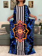 Abayas For Women 2025 Printed Cotton Soft Loose Fit Femme Robe African Islam Nigeria Dresses With 160x80 Tassels Shawl Sacrf
