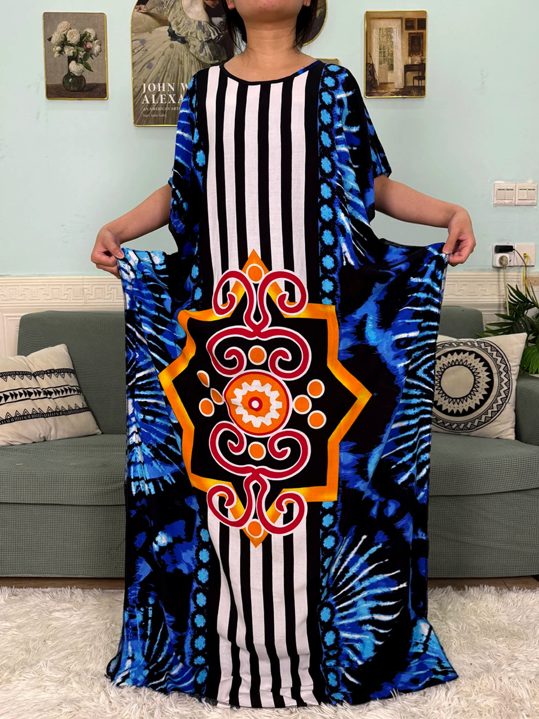 Abayas For Women 2025 Printed Cotton Soft Loose Fit Femme Robe African Islam Nigeria Dresses With 160x80 Tassels Shawl Sacrf