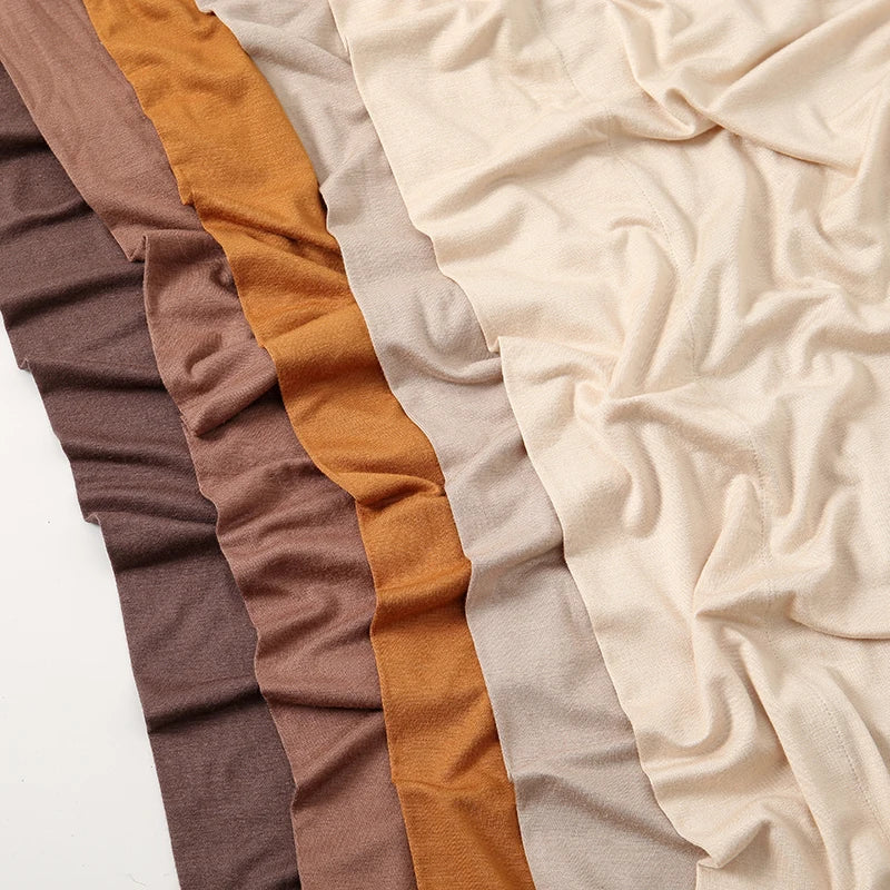 Hot Sale Modal Jersey Hijab Triangle Scarf Woman Muslim Hijab Shawls Ladies Soft Wraps Solid Color Islamic Headband Turban