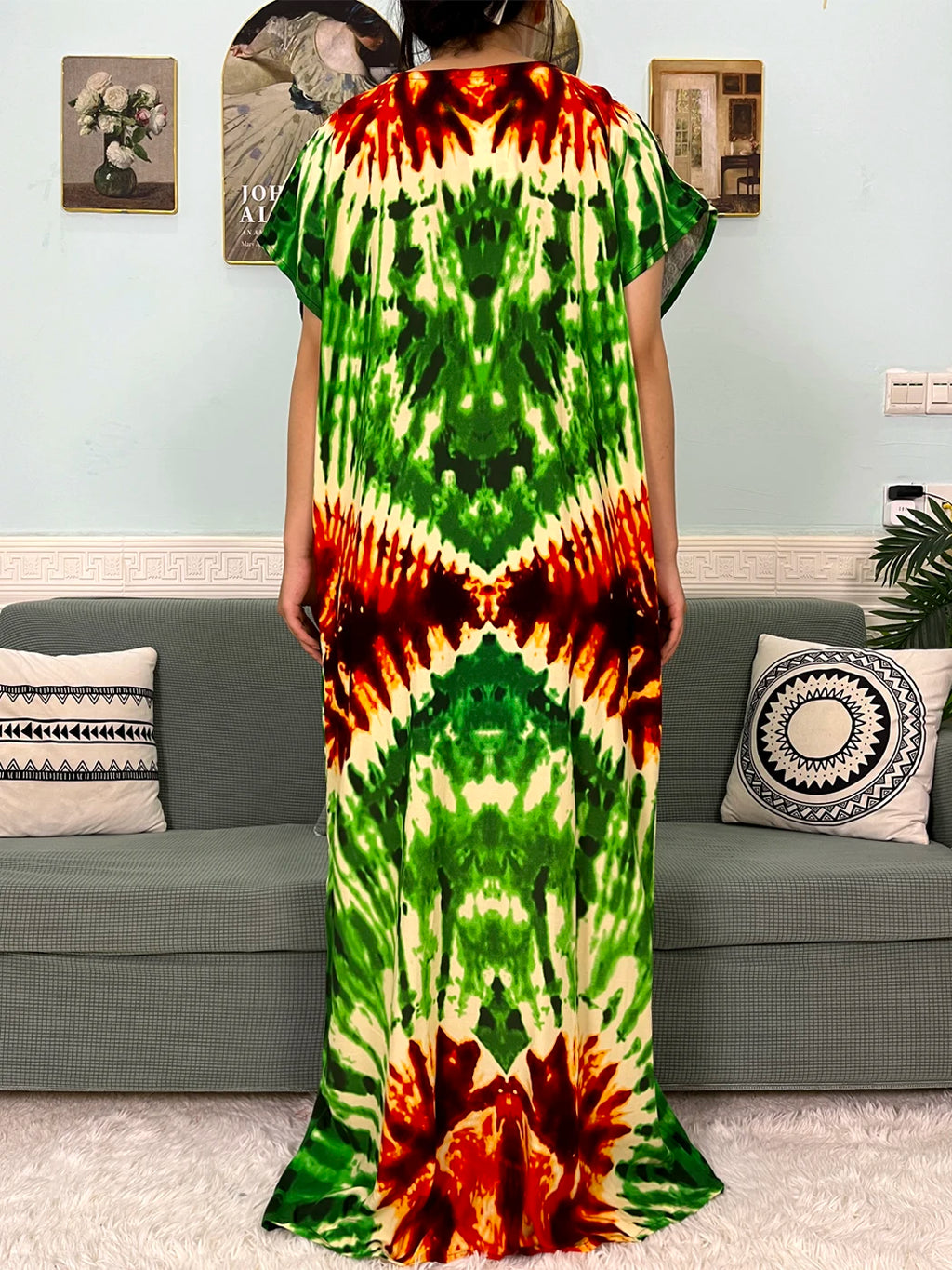 2024 Muslim Cotton Abayas For Women Appliques Printed Caftan Marocaine Femme Robe Boubou African Islam Dresses With Headscarf