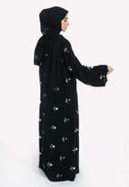 Stylish Muslim Islamic Abaya for Women Light Green Floral Embroidery Delicate Cuffs Ideal for UAE Saudi Arabia Qatar
