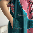 High Grade Design Dubai Women Abaya Long Sleeve Autumn  Dress Cotton With Big Scarf Boubou Maxi Islam Women Dress African Abaya