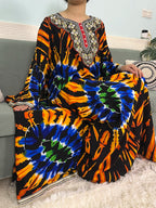 Mslim Abayas For Women Cotton Embroidery Printed Long Sleeves Loose Femme Robe African Boubou Dresses With 150x165cm Shawl Scarf