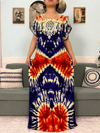 2024 Muslim Cotton Abayas For Women Appliques Printed Caftan Marocaine Femme Robe Boubou African Islam Dresses With Headscarf