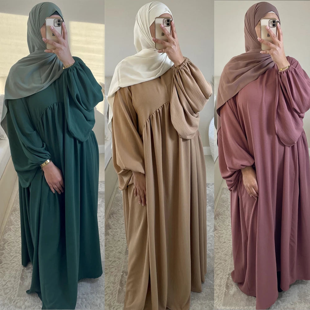 Eid Plain Modest Khimar Abaya Dubai 2024 Muslim Islam Arabic Palestine Abayas For Women Kaftan Dress Caftan Robe Femme Musulmane
