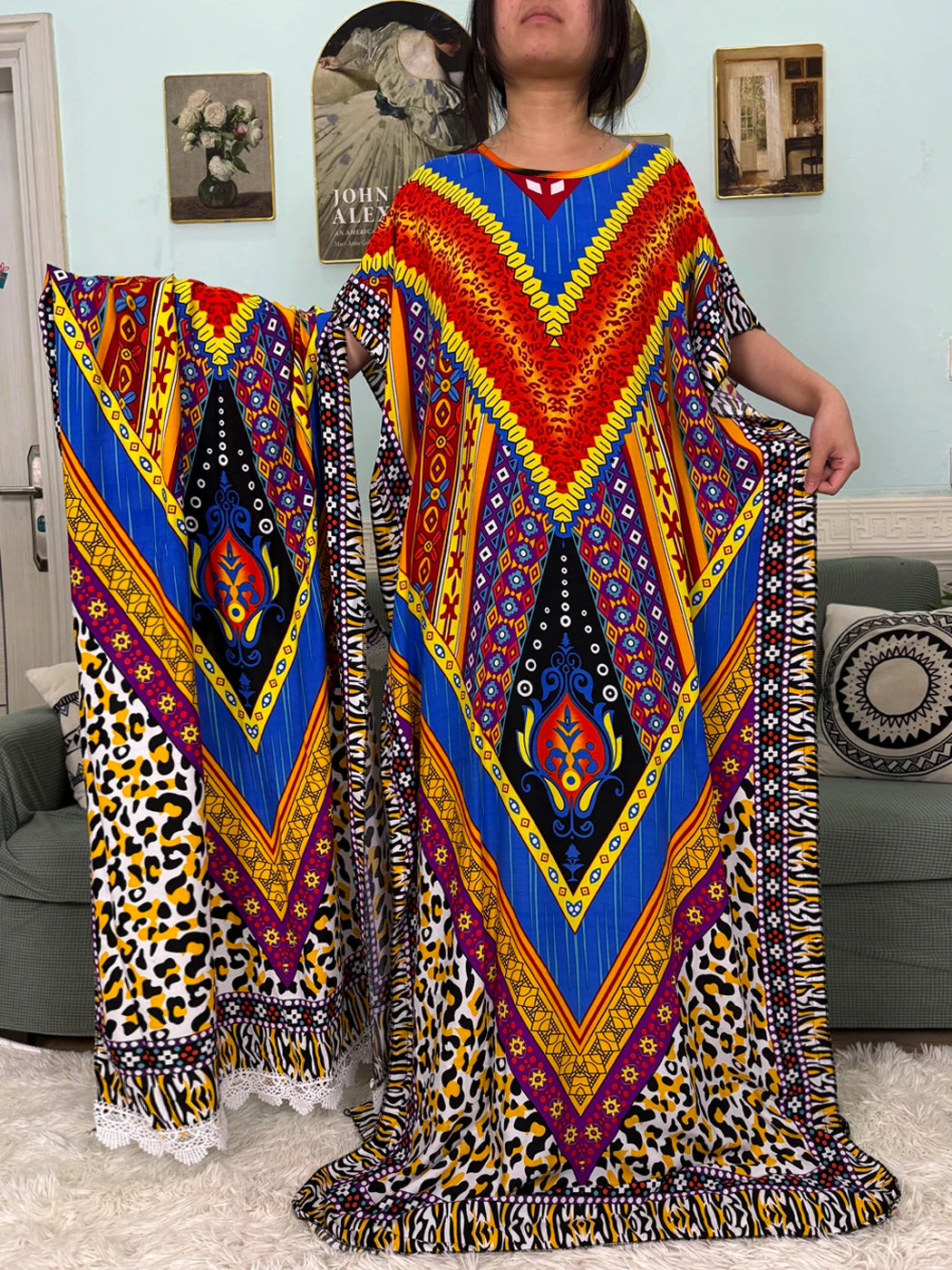 Abayas For Women 2025 Printed Cotton Soft Loose Fit Femme Robe African Islam Nigeria Dresses With 160x80 Tassels Shawl Sacrf