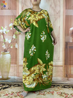 2024 New Short Sleeved African Muslim Dashiki Ababy Printed Cotton Loose Fitting Dress Dubai Maxi Women Summer Casual Dress