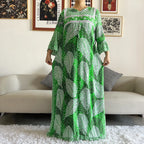 New Style African Dashiki Print Long Sleeve Loose Cotton Elegant Women  Abaya Long Dress Summer Maxi Casual Dresses Vestidos