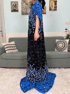 Abayas For Women 2025 Printed Cotton Soft Loose Fit Femme Robe African Islam Nigeria Dresses With 160x80 Tassels Shawl Sacrf