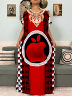 2024 Muslim Cotton Abayas For Women Appliques Printed Caftan Marocaine Femme Robe Boubou African Islam Dresses With Headscarf