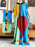 High Grade Design Dubai Women Abaya Long Sleeve Autumn  Dress Cotton With Big Scarf Boubou Maxi Islam Women Dress African Abaya