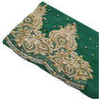 Muslim Chiffon Hijabs Scarf Turban Gold Glitters Beads Hijab for Woman Ramadan Foulard Musulmane Pour Femme Long Headscarf