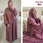 Eid Plain Modest Khimar Abaya Dubai 2024 Muslim Islam Arabic Palestine Abayas For Women Kaftan Dress Caftan Robe Femme Musulmane