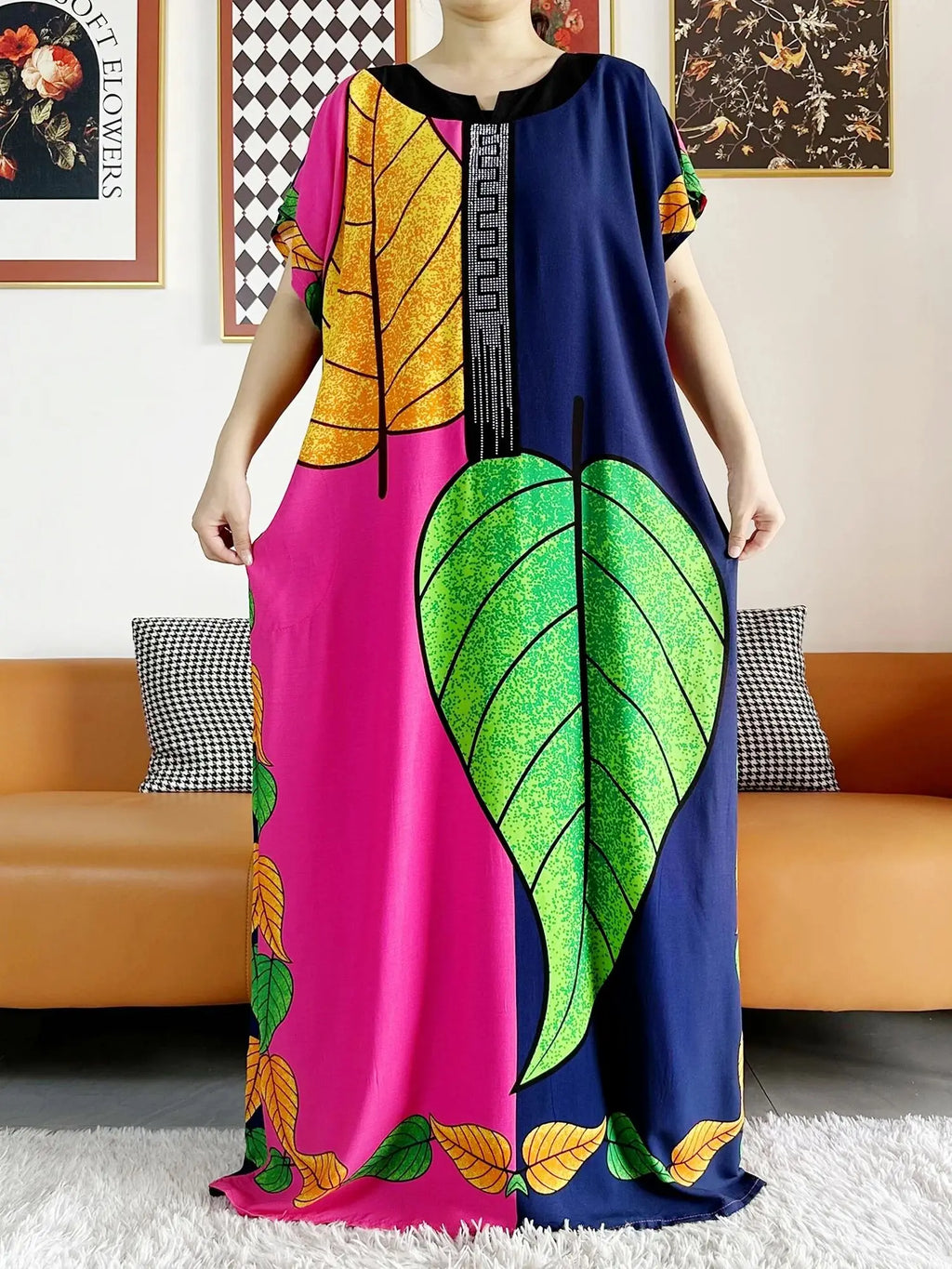 High Grade Design Dubai Women Abaya Long Sleeve Autumn  Dress Cotton With Big Scarf Boubou Maxi Islam Women Dress African Abaya