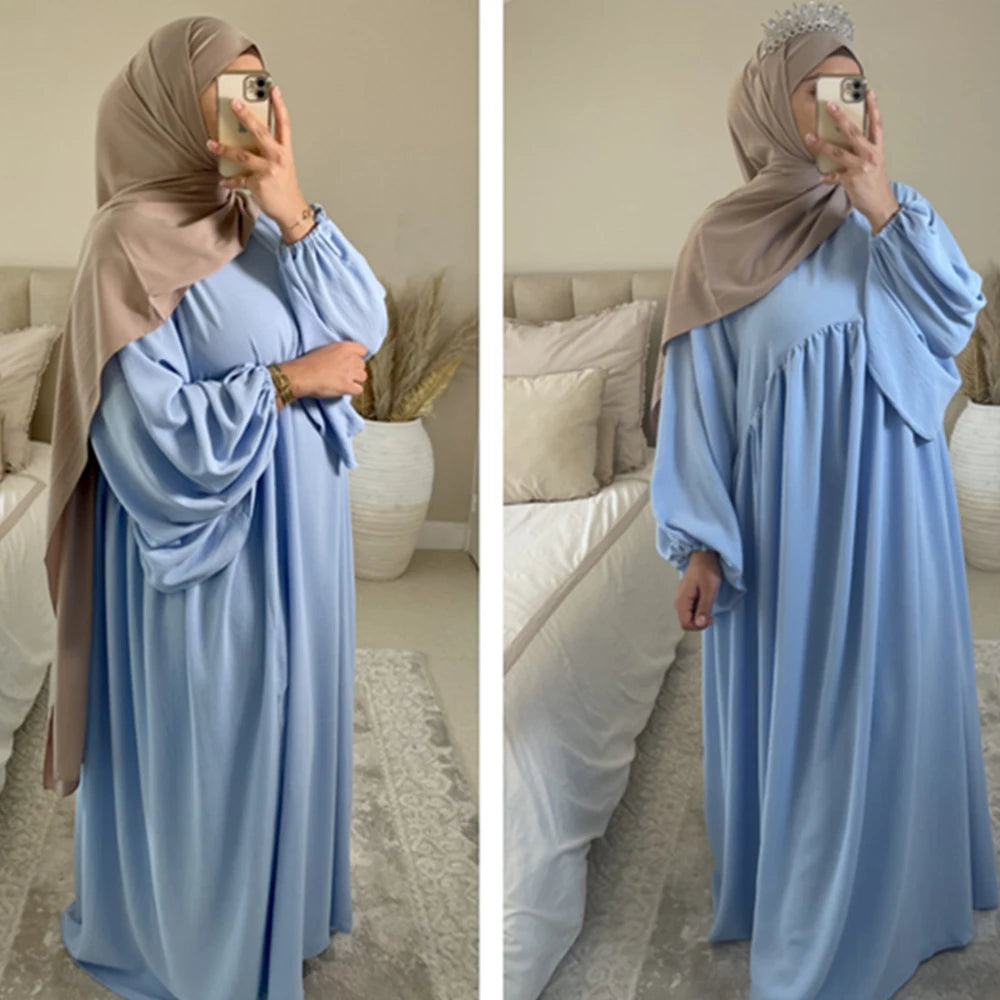 Eid Plain Modest Khimar Abaya Dubai 2024 Muslim Islam Arabic Palestine Abayas For Women Kaftan Dress Caftan Robe Femme Musulmane